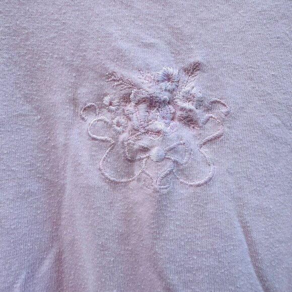 Princeton Club T Shirt Womens Plus Size 3X Pink Floral Print Embroidery Top - Picture 3 of 15